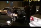 哈尔滨出租捷达与乐风相撞后车毁两伤